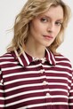 United Colors of Benetton longsleeve damski bawełniany bordowy 3PNUD3018