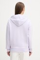 Oblačila Calvin Klein Jeans jopica s kapuco ženska bombažna LV047F205G vijolična