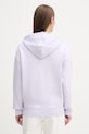 Oblečenie Calvin Klein Jeans mikina na zips s kapucňou dámska bavlnená LV047F205G fialová