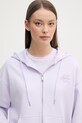 Calvin Klein Jeans jopica s kapuco ženska bombažna vijolična LV047F205G