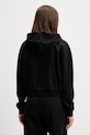 Abbigliamento Calvin Klein Underwear felpa con cerniera e cappuccio da donna in cotone LV00QS7599 nero