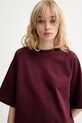 Marc O'Polo basic tričko dámske bavlnené burgundské 5000008257