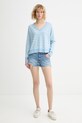 Levi's sweter TARA SUPER SOFT VNECK 0046F.0009 niebieski SS26