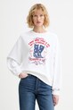 Levi's bluza bawełniana GRAPHIC HERITAGE CREW nadruk biały A7288.0112