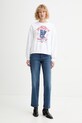 Levi's bluza bawełniana GRAPHIC HERITAGE CREW A7288.0112 biały SS26