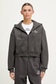 New Balance bluza z kapturem damska Fleece Full Zip szary WJ61W2EEABR