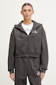 New Balance bluza z kapturem damska Fleece Full Zip szary WJ61W2EEABR