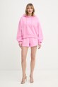 Just Cavalli bluza bawełniana 80PAIE15.CF100 różowy SS26