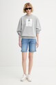 Calvin Klein bluza damska bawełniana LV040502WF szary SS26