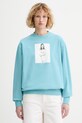 Calvin Klein bluza damska bawełniana turkusowy LV040502WF
