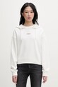 Tommy Jeans mikina s kapucí dámská bavlněná bílá DW0DW22356