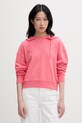 Tommy Jeans bluza z kapturem damska bawełniana różowy DW0DW22356