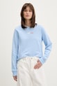 Tommy Jeans суичър дамски от памук син DW0DW22362