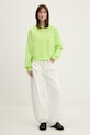Tommy Jeans mikina dámská bavlněná DW0DW22996 zelená SS26