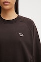 Maison Kitsuné Baby Fox bluza oversize bawełniana damska brązowy QW00303KM0342