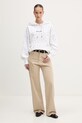 Guess Jeans mikina s kapucňou dámska bavlnená W6GQ27.KE901 biela SS26