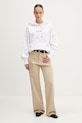 Guess Jeans mikina s kapucňou dámska bavlnená W6GQ27.KE901 biela SS26