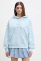 Guess Jeans bluza z kapturem damska bawełniana niebieski W6GQ27.KE901