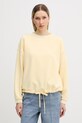 Marc Aurel bluza oversize damska z bawełną żółty 7292B10145