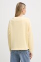 Odzież Marc Aurel bluza oversize damska z bawełną 7292B10145 żółty