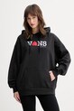 Vans bluza z kapturem damska bawełniana czarny VN000XDMBLK1