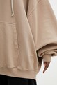 Rick Owens DRKSHDW Hun felpa con cappuccio in cotone da donna beige DS01F4232.FP