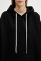 Rick Owens DRKSHDW Hun bluza z kapturem bawełniana damska czarny DS01F4232.FP