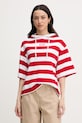 Joop! bluza z kapturem damska bawełniana czerwony 30101860