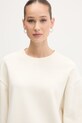 HUGO bluza oversize damska bawełniana Deroxina_9 beżowy 50561234