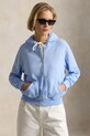 Polo Ralph Lauren felpa con cappuccio da donna in cotone ISLAND FLC-KNT-SWEATSHIRT blu 211971693503