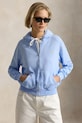 Polo Ralph Lauren ISLAND FLC-KNT-SWEATSHIRT кофта на замке с капюшоном из хлопка для женщин голубой 211971693503