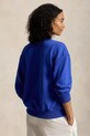Polo Ralph Lauren pulover ženski bombažen ISLAND FLC-KNT-SWEATSHIRT 211A12730001 modra SS26