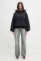 Anine Bing HARVEY SWEATSHIRT STENCIL - VINTAGE BLACK bluza z kapturem damska bawełniana A.08.12095.VTG3 czarny