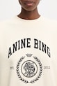 Anine Bing MILES SWEATSHIRT COLLEGIATE - CREAM bluza bawełniana damska beżowy A.08.12486.WKHA3
