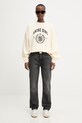Anine Bing MILES SWEATSHIRT COLLEGIATE - CREAM bluza bawełniana damska A.08.12486.WKHA3 beżowy