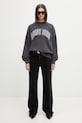 Anine Bing MILES SWEATSHIRT NEW CLASSIC - WASHED BLACK bluza bawełniana damska A.08.12490.WBL1 czarny