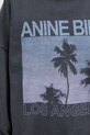 Anine Bing MILES SWEATSHIRT PALMS - WASHED GREY суичър от памук дамски сив A.08.12381.WHG1