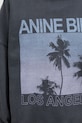Anine Bing MILES SWEATSHIRT PALMS - WASHED GREY суичър от памук дамски сив A.08.12381.WHG1