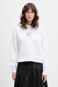 Karl Lagerfeld Jeans bluza z kapturem damska bawełniana biały B2W20037