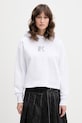 Karl Lagerfeld Jeans bluza z kapturem damska bawełniana biały B2W20037