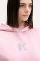 Karl Lagerfeld Jeans bluza z kapturem damska bawełniana różowy B2W20037