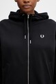 Fred Perry bluza rozpinana bawełniana damska czarny G2164
