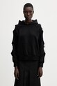 Undercover HOODIE bluza z kapturem bawełniana damska czarny UP1F1810