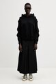 Undercover HOODIE bluza z kapturem bawełniana damska UP1F1810 czarny