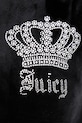 Juicy Couture bluza z kapturem damska welurowa GOTHIC CROWN JCBAS126805 czarny