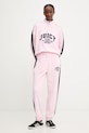 Juicy Couture μπλούζα γυναικεία με βαμβάκι CREST TRACK TOP JCSAS126401 ροζ SS26