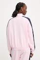 Ρούχα Juicy Couture μπλούζα γυναικεία με βαμβάκι CREST TRACK TOP JCSAS126401 ροζ