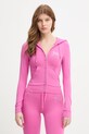 Oblečenie Juicy Couture dámska mikina na zips s bavlnou OOLA HOODIE JCWAS126306 ružová