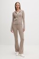 Juicy Couture bluza rozpinana damska z bawełną OOLA HOODIE JCWAS126306 brązowy SS26