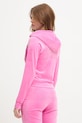 Odzież Juicy Couture bluza z kapturem damska welurowa MADISON COL OUT JCWAS126326 różowy